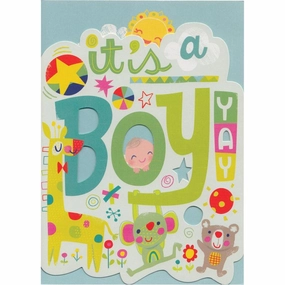 It's a Boy - Greeting Card