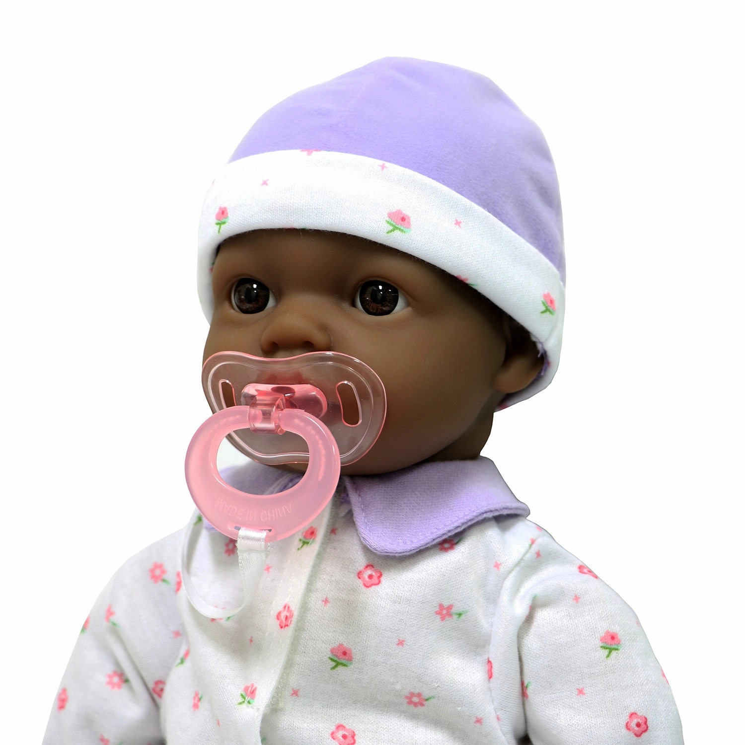 JC Toys La Baby Soft 16-Inch Doll with Purple Sleeper and Pacifier