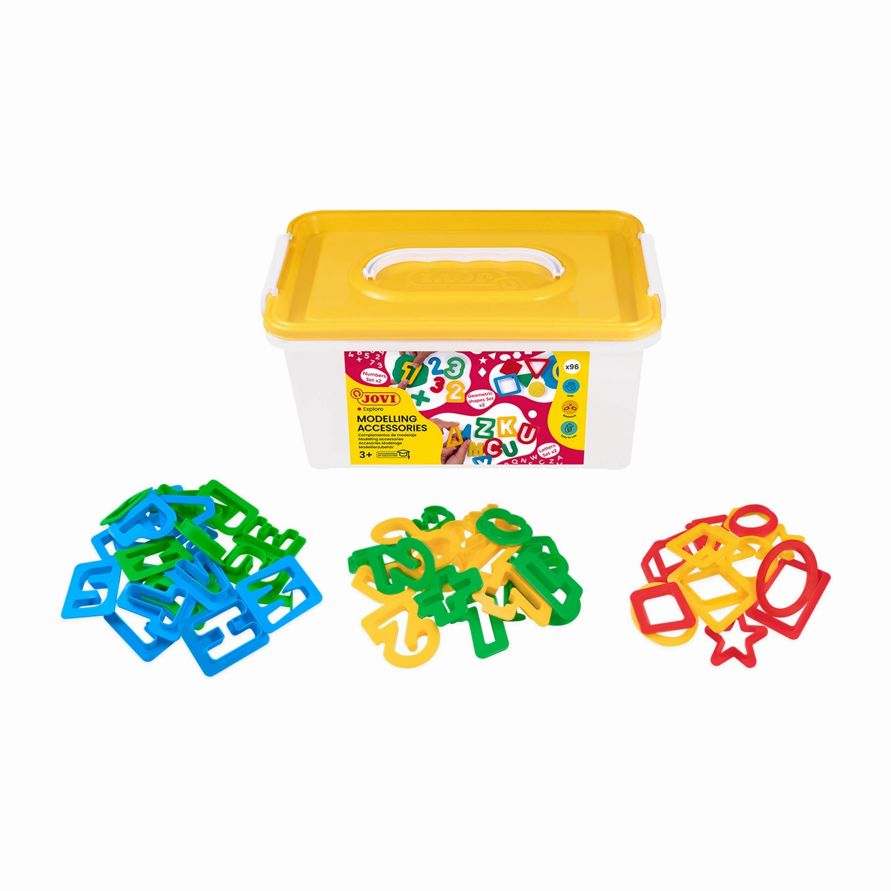 JOVI 96-Piece Dough & Clay Modelling Accessories - Multicolor