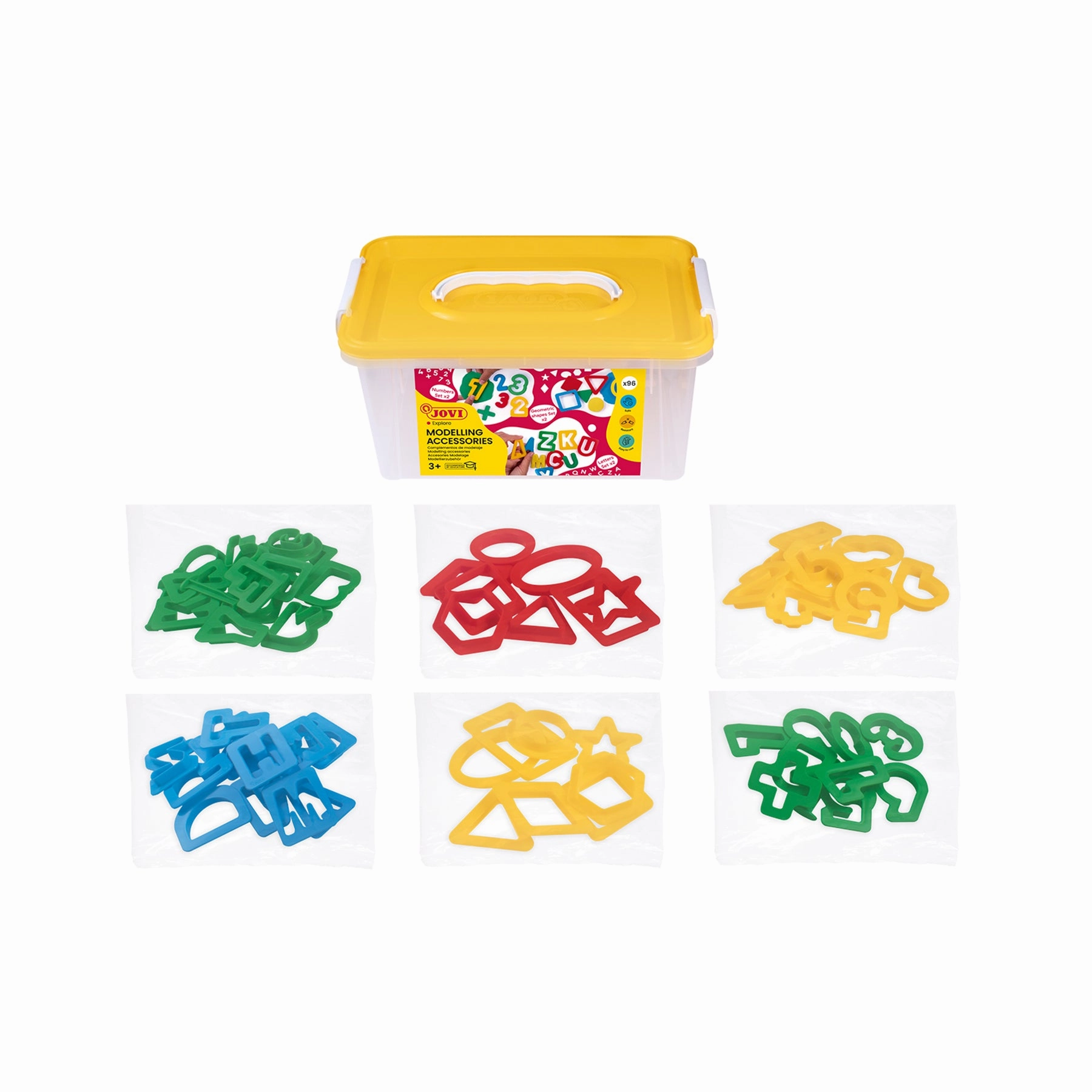 JOVI 96-Piece Dough & Clay Modelling Accessories - Multicolor