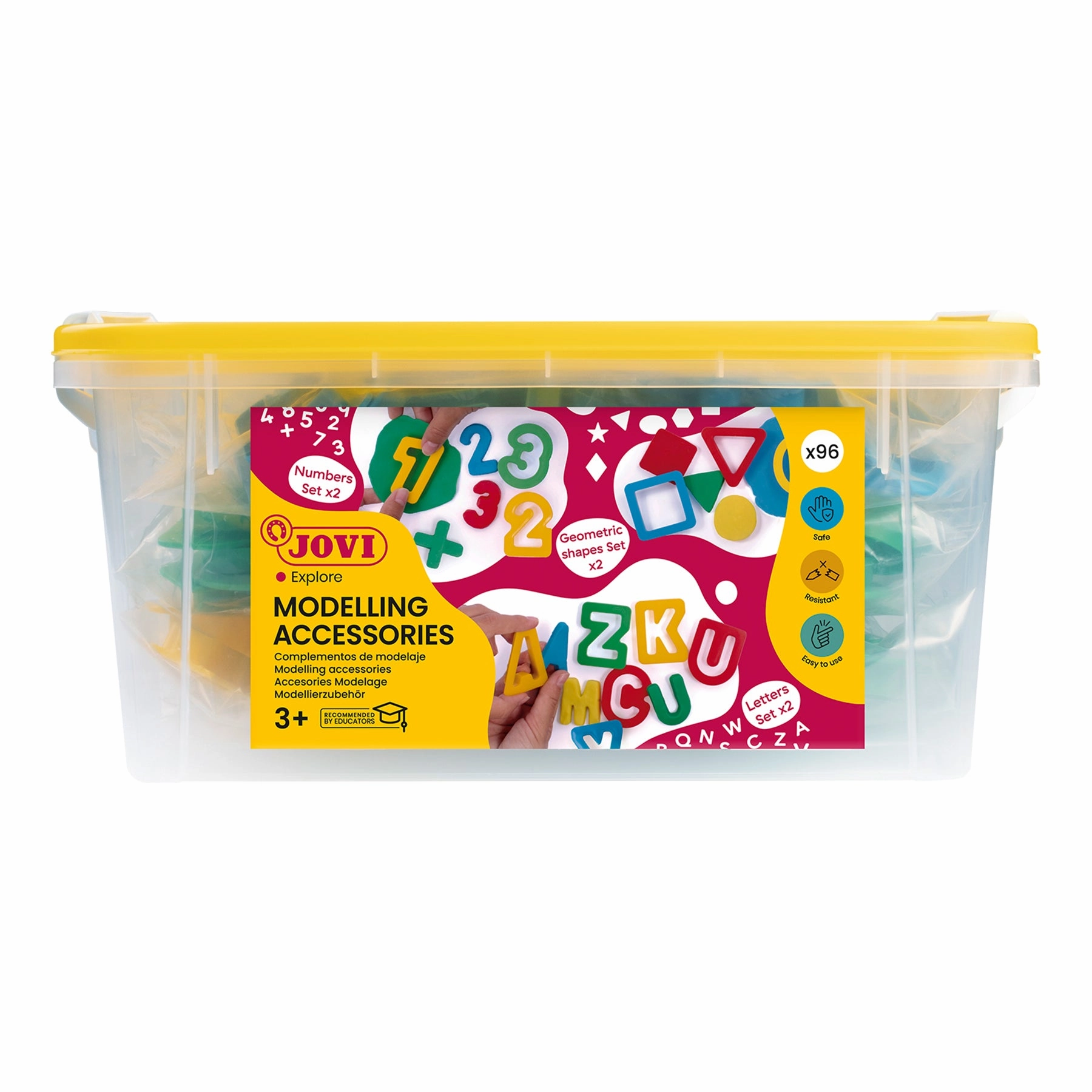 JOVI 96-Piece Dough & Clay Modelling Accessories - Multicolor