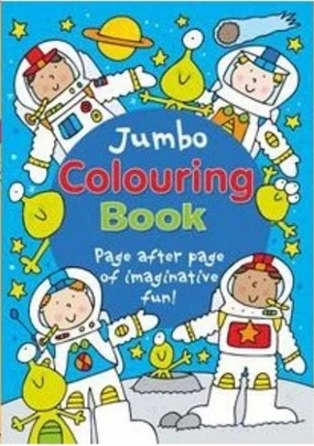 Jumbo Colouring 56 Page Book Blue