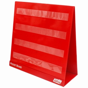Junior Learning Double-Sided Tabletop Pocket Chart - Red & White