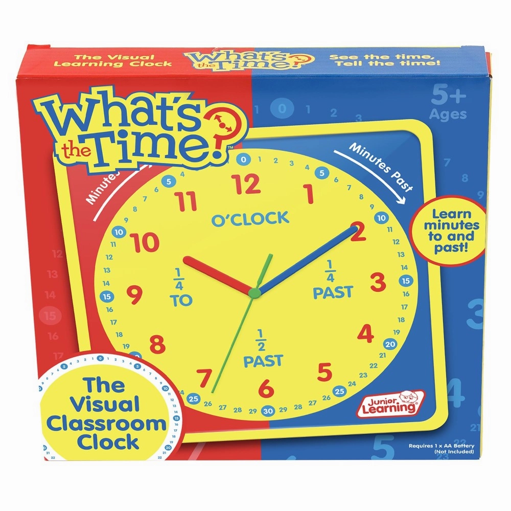 Junior Learning What's The Time Classroom Clock - Interactive Educational Tool