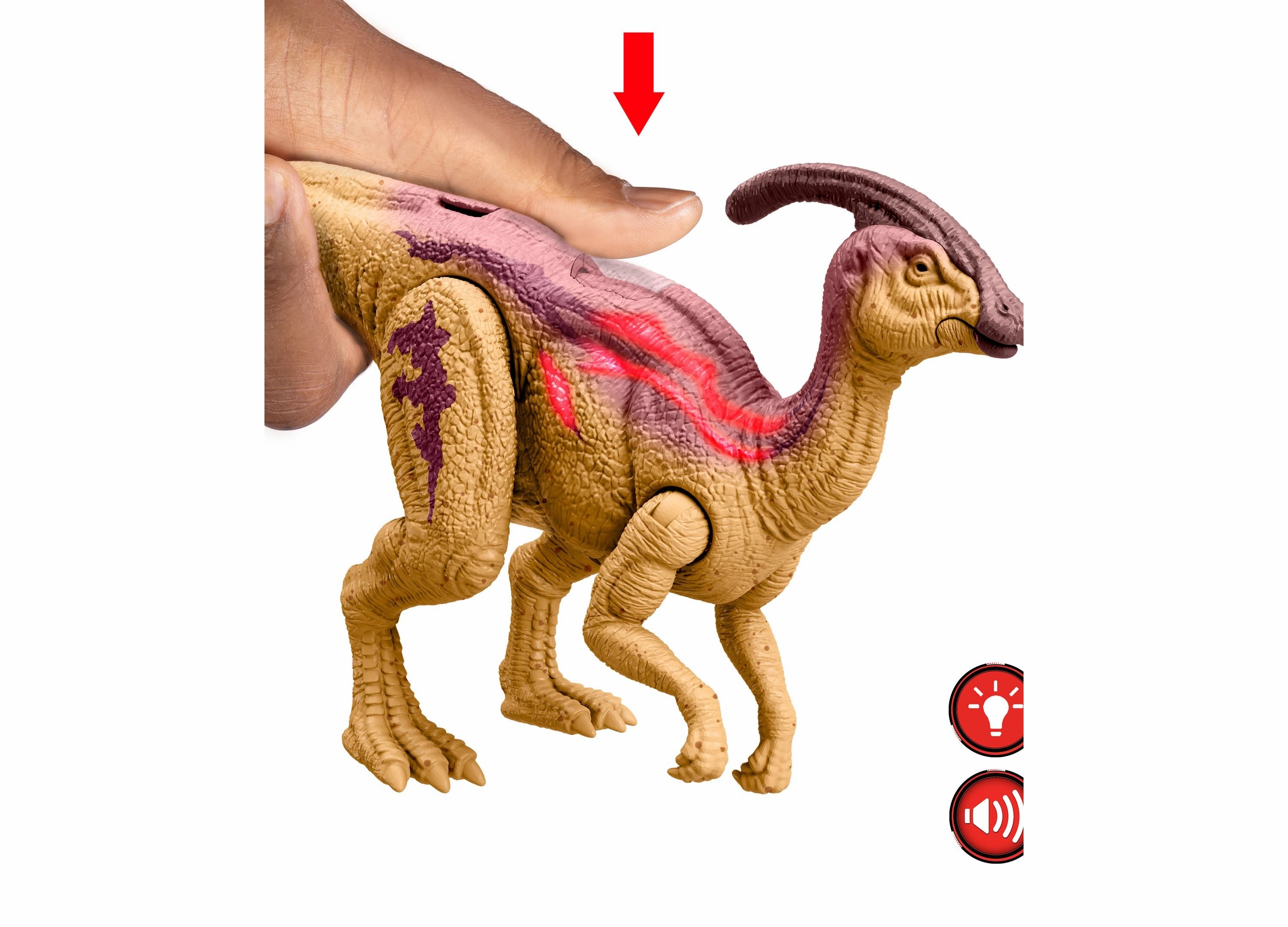 Jurassic Park Wild Roar Parasaurolophus Action Figure