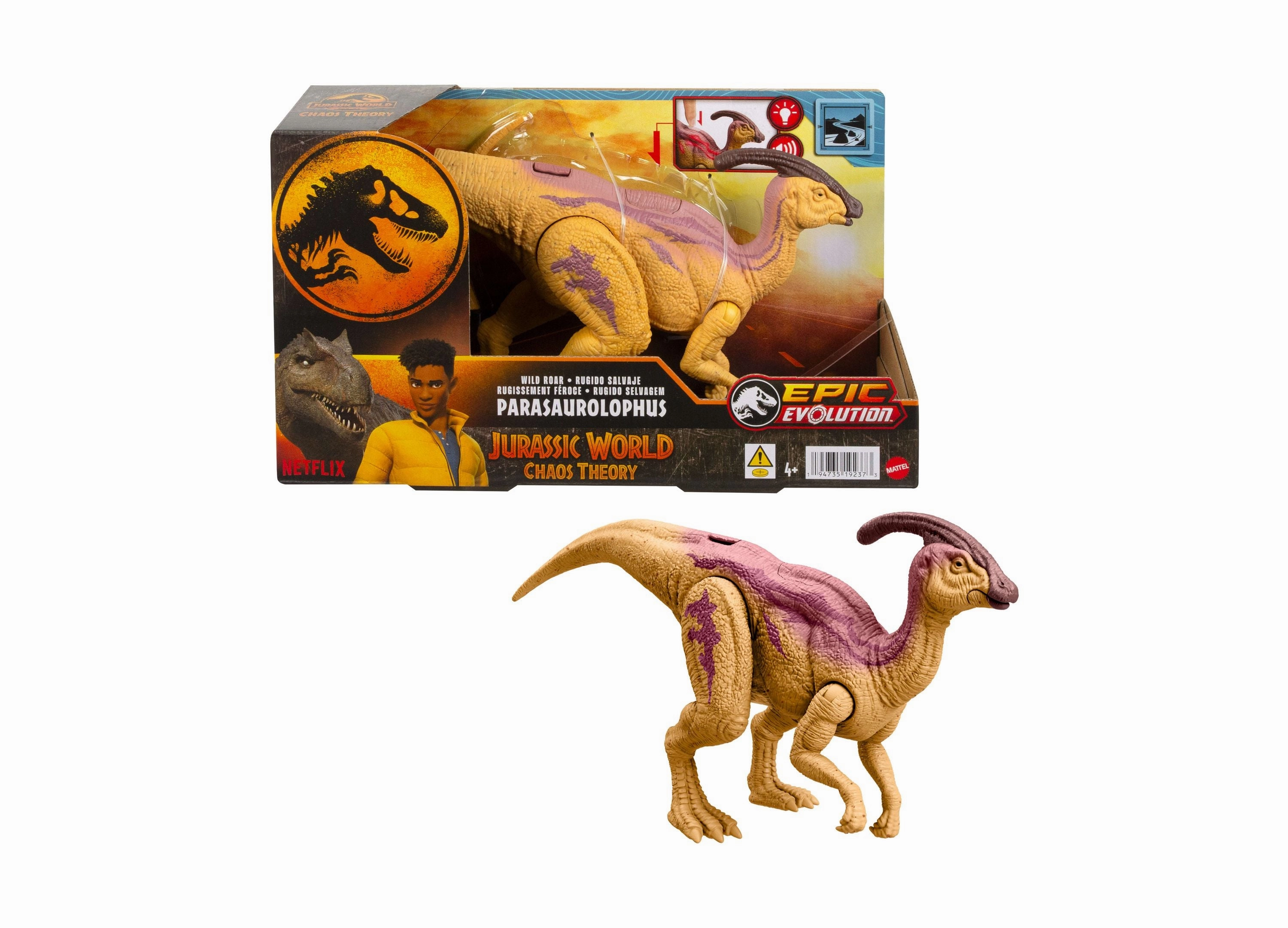 Jurassic Park Wild Roar Parasaurolophus Action Figure