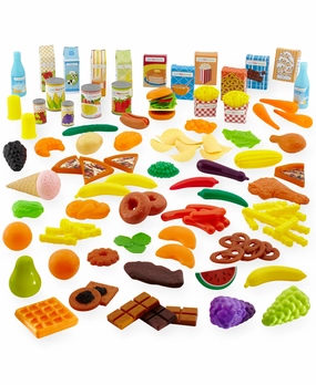 Just Like Home 120-Piece Deluxe Play Food Set  Ultimate Kitchen Pretend Play
