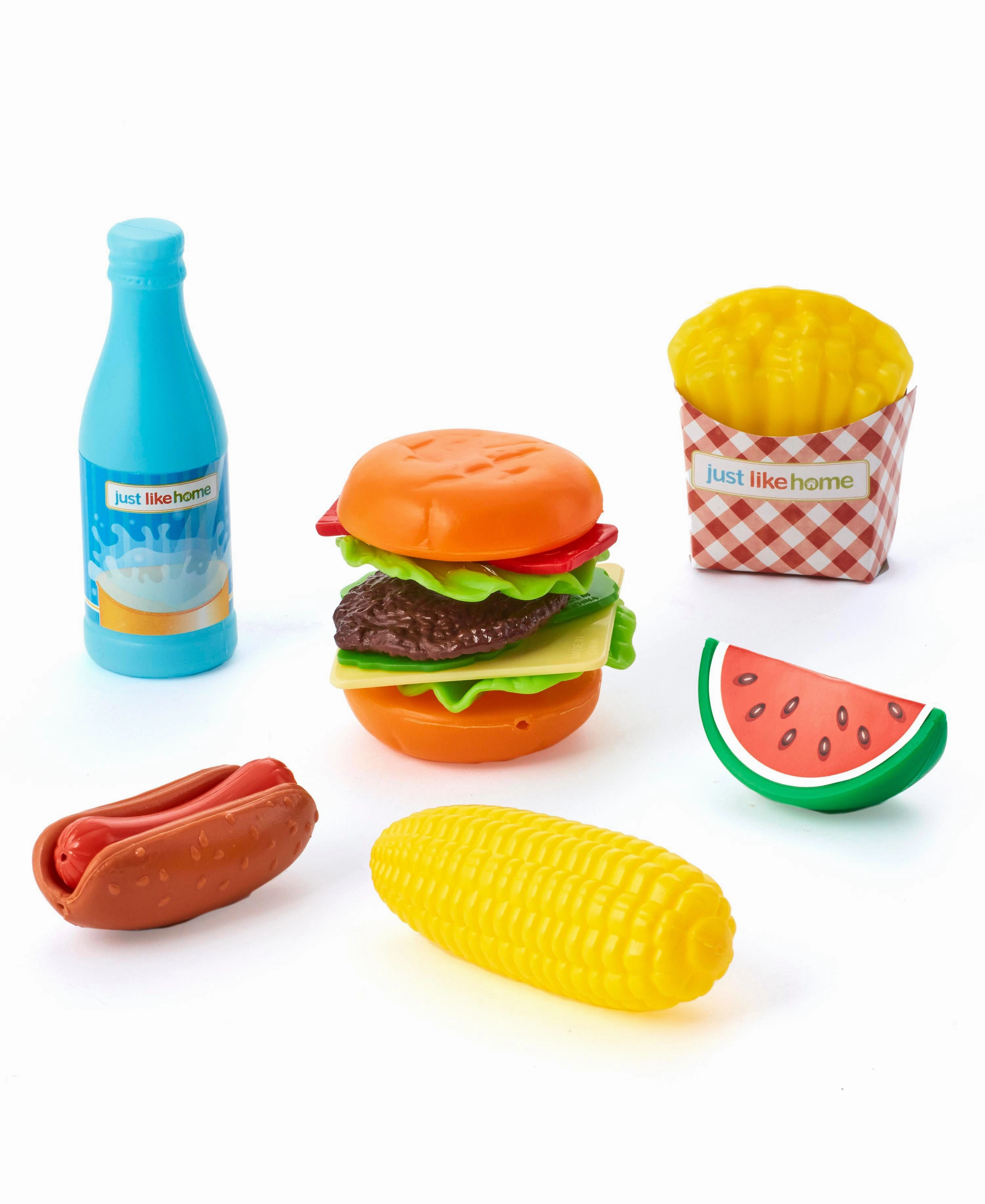 Just Like Home 120-Piece Deluxe Play Food Set  Ultimate Kitchen Pretend Play