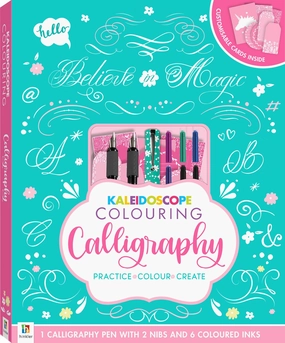 Kaleidoscope Colouring Believe in Magic Calligraphy
