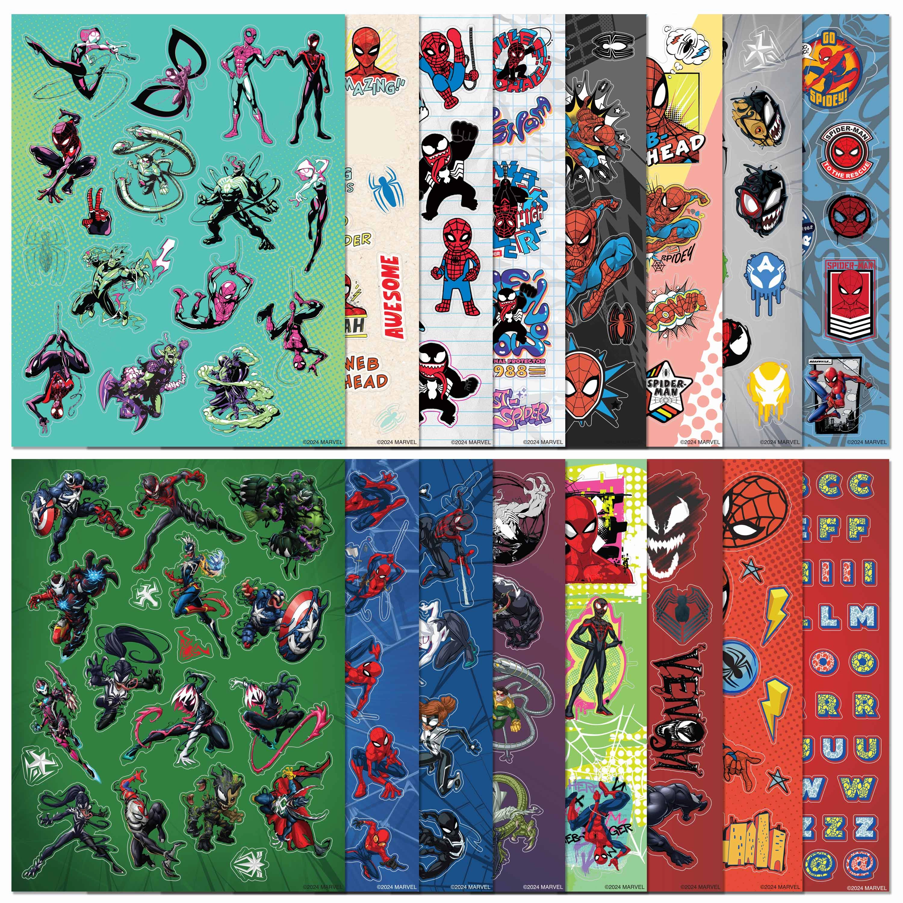 Kaleidoscope Spider-Man Sticker Bomb