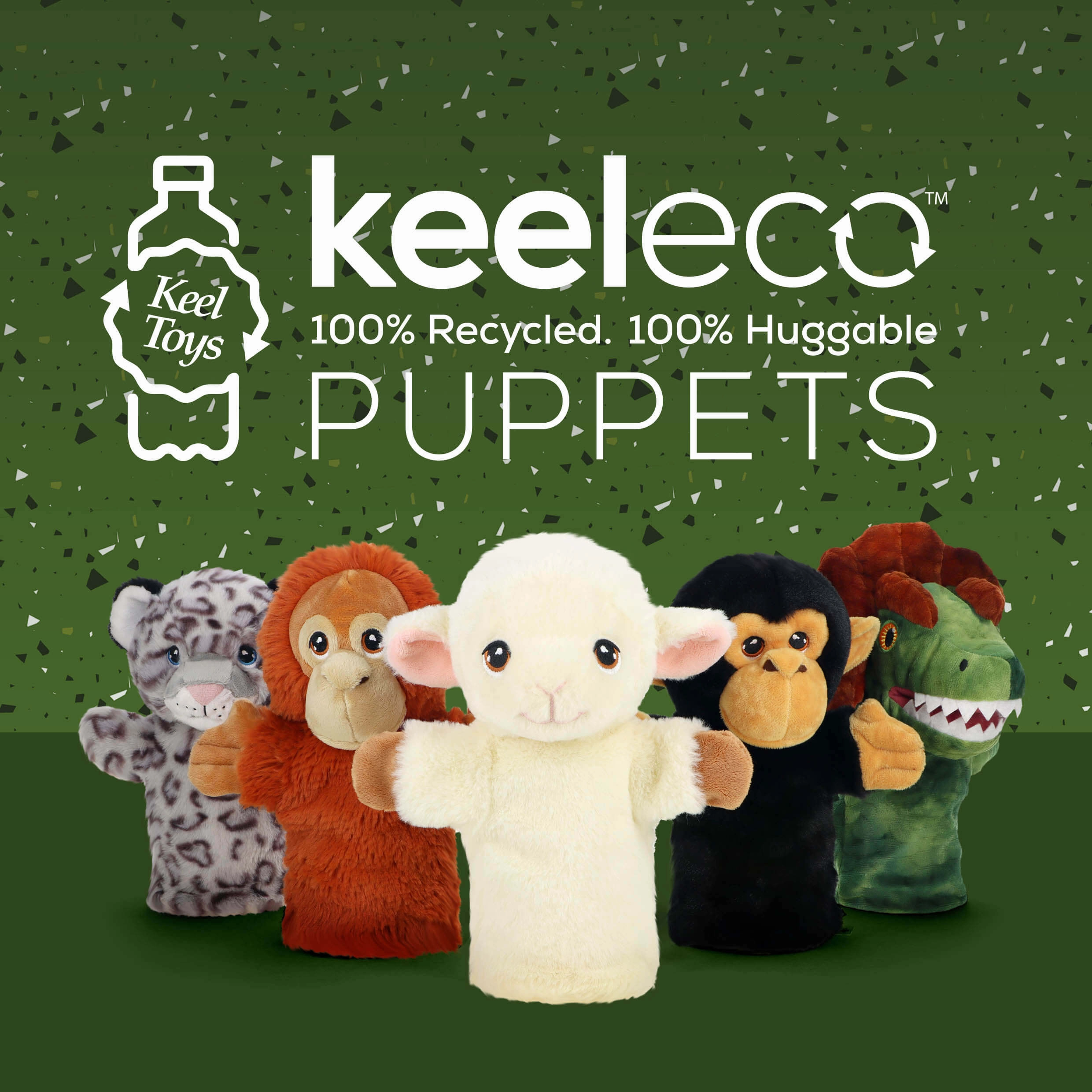 Keeleco 27cm Dinosaur Hand Puppet (4 Designs) Suitable from Birth