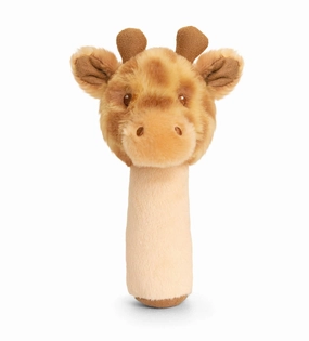 Keeleco Baby 14cm Huggy Giraffe Stick Rattle Soft Toy for Babies & Up