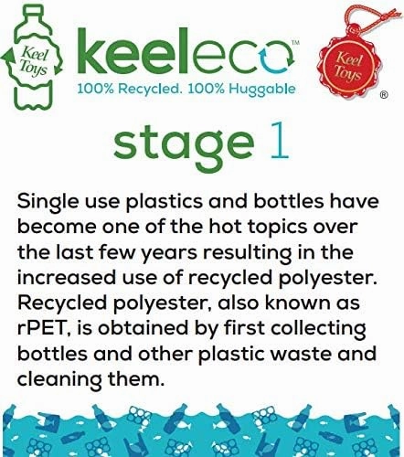 Keeleco Puppy Love 23cm Labrador Recycled Puppy Soft Toy for All Ages