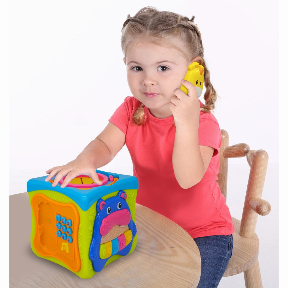 Kiddieland Light & Sound Activity Cube - Music & Animal Play Center