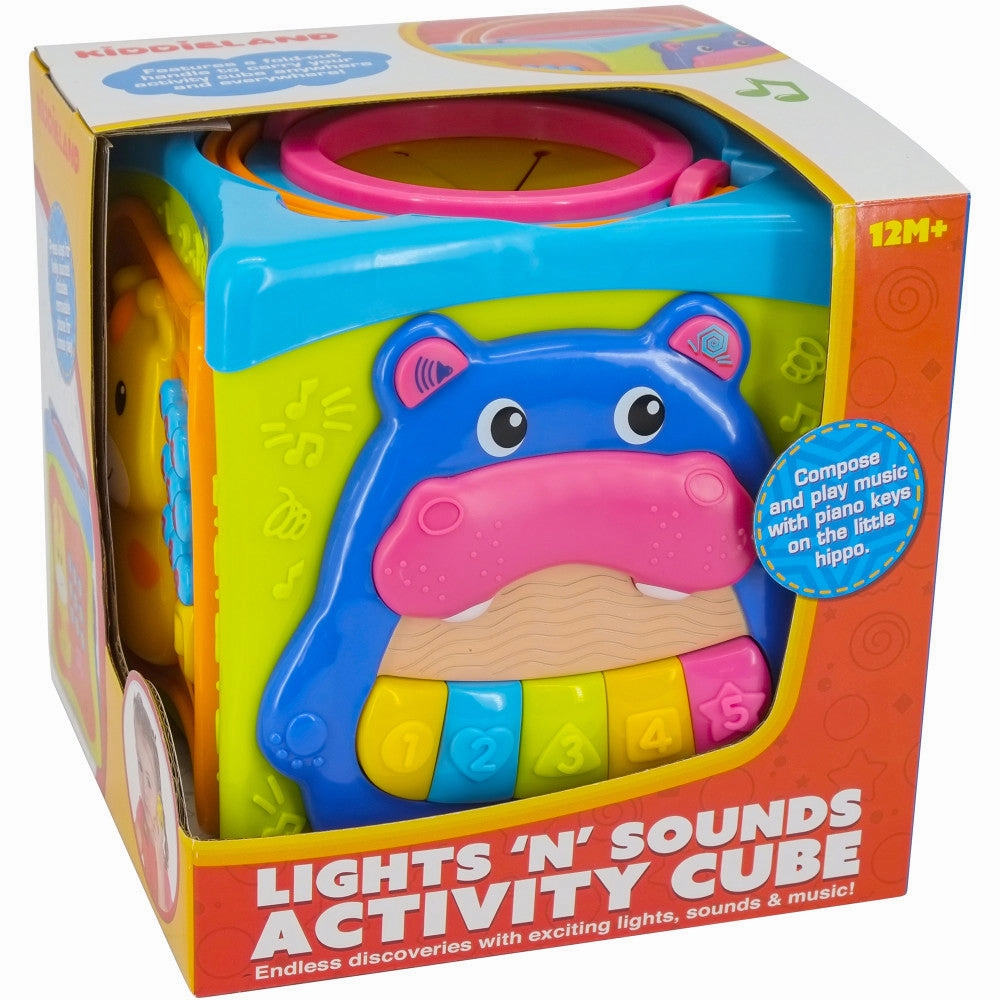 Kiddieland Light & Sound Activity Cube - Music & Animal Play Center