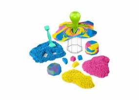 Kinetic Sand Squish N' Create Playset - Blue, Yellow, Pink
