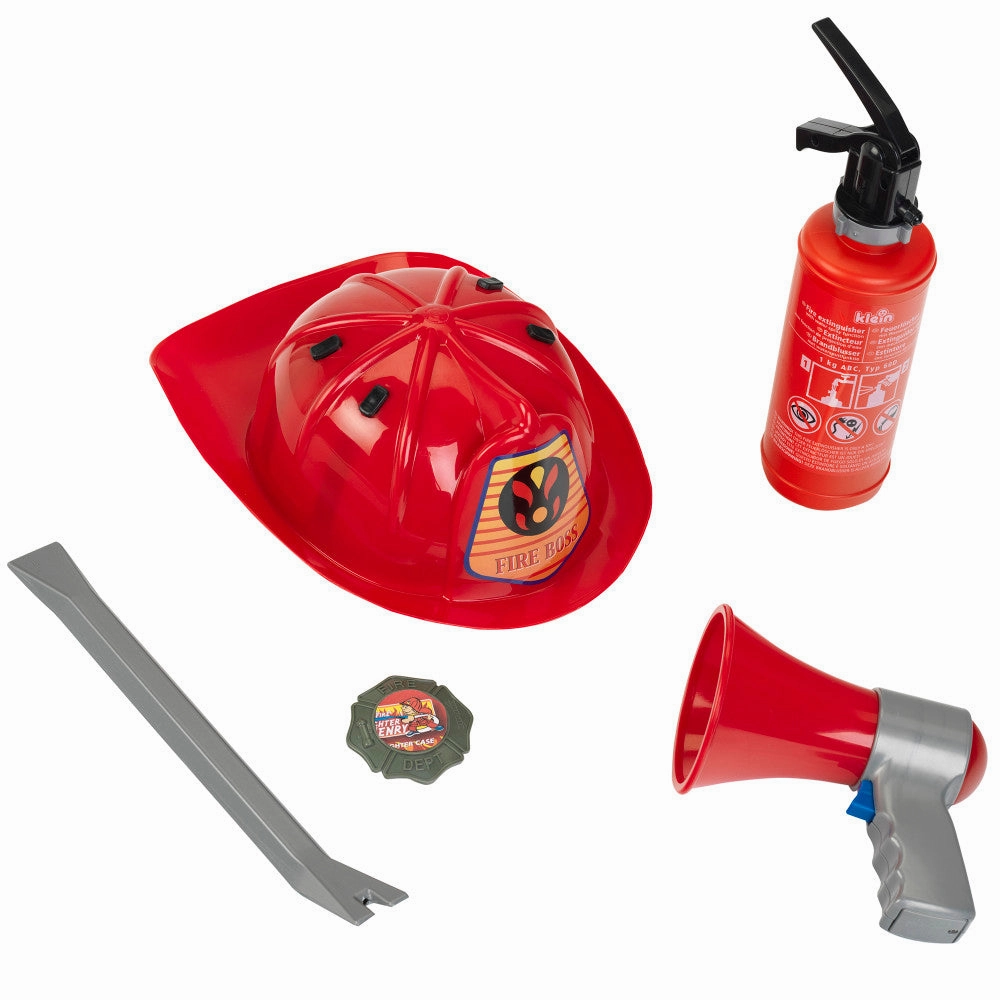 Klein 5-Piece PRO Firefighter Costume - Vibrant Red & Yellow - Kids Ages 3 