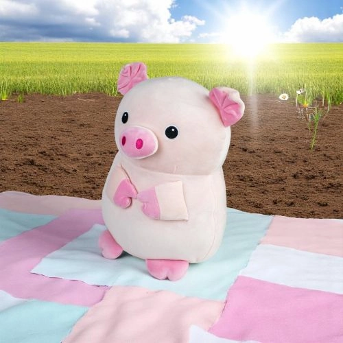 Kobioto 12 inch Supersoft Piggy Plush - Charming Bowtie