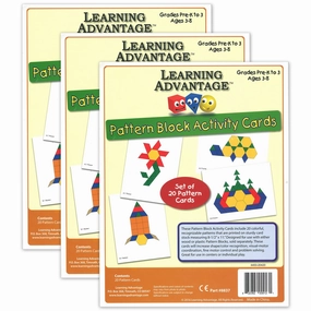 Learning Advantage Fun Geometry Pattern Block Activity Cards - Set of 60