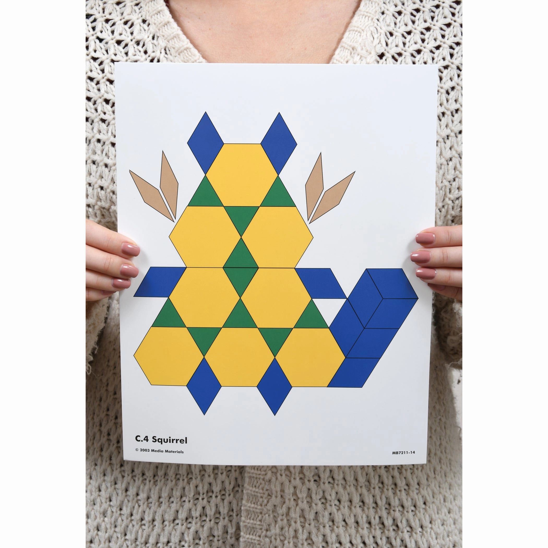 Learning Advantage Fun Geometry Pattern Block Activity Cards - Set of 60