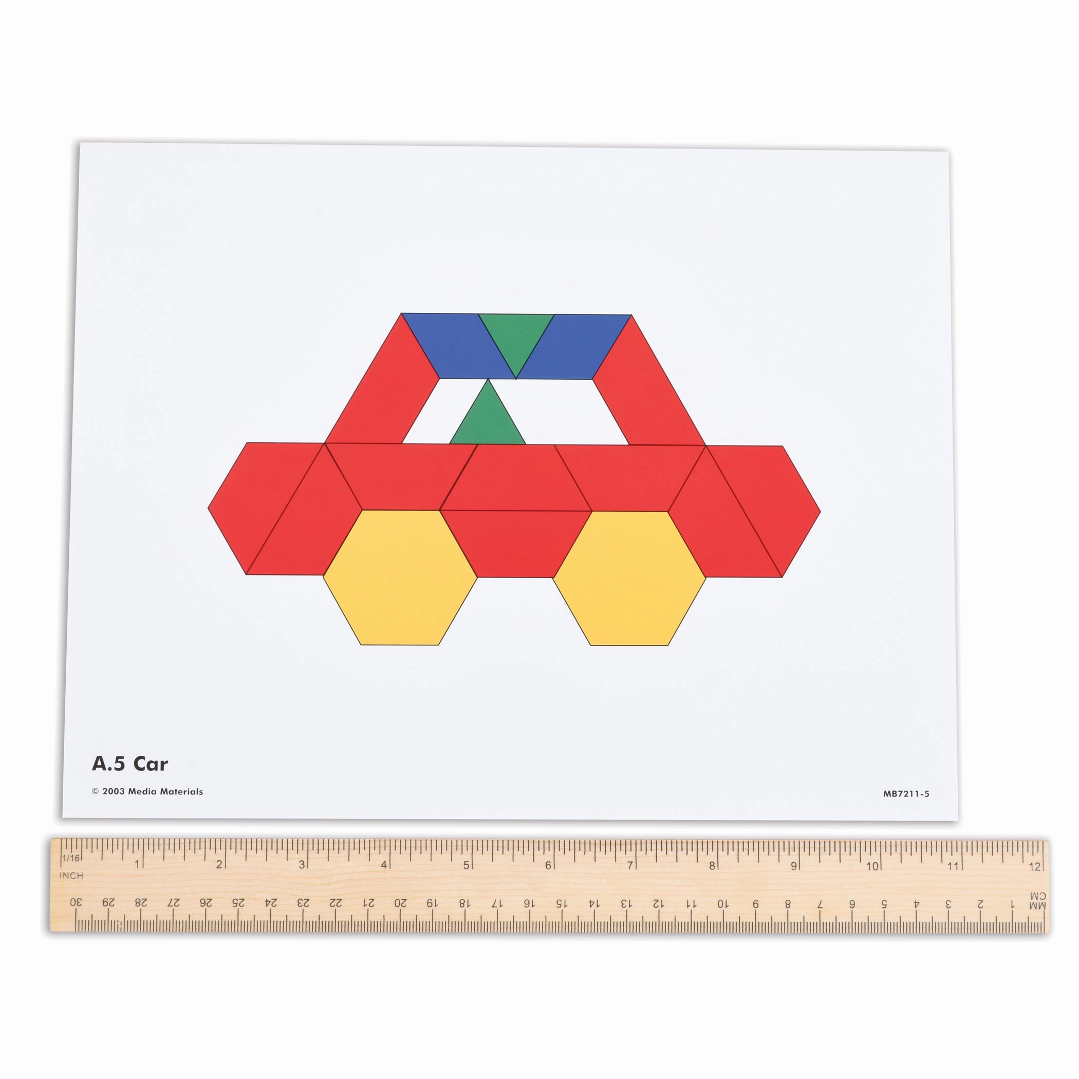 Learning Advantage Fun Geometry Pattern Block Activity Cards - Set of 60