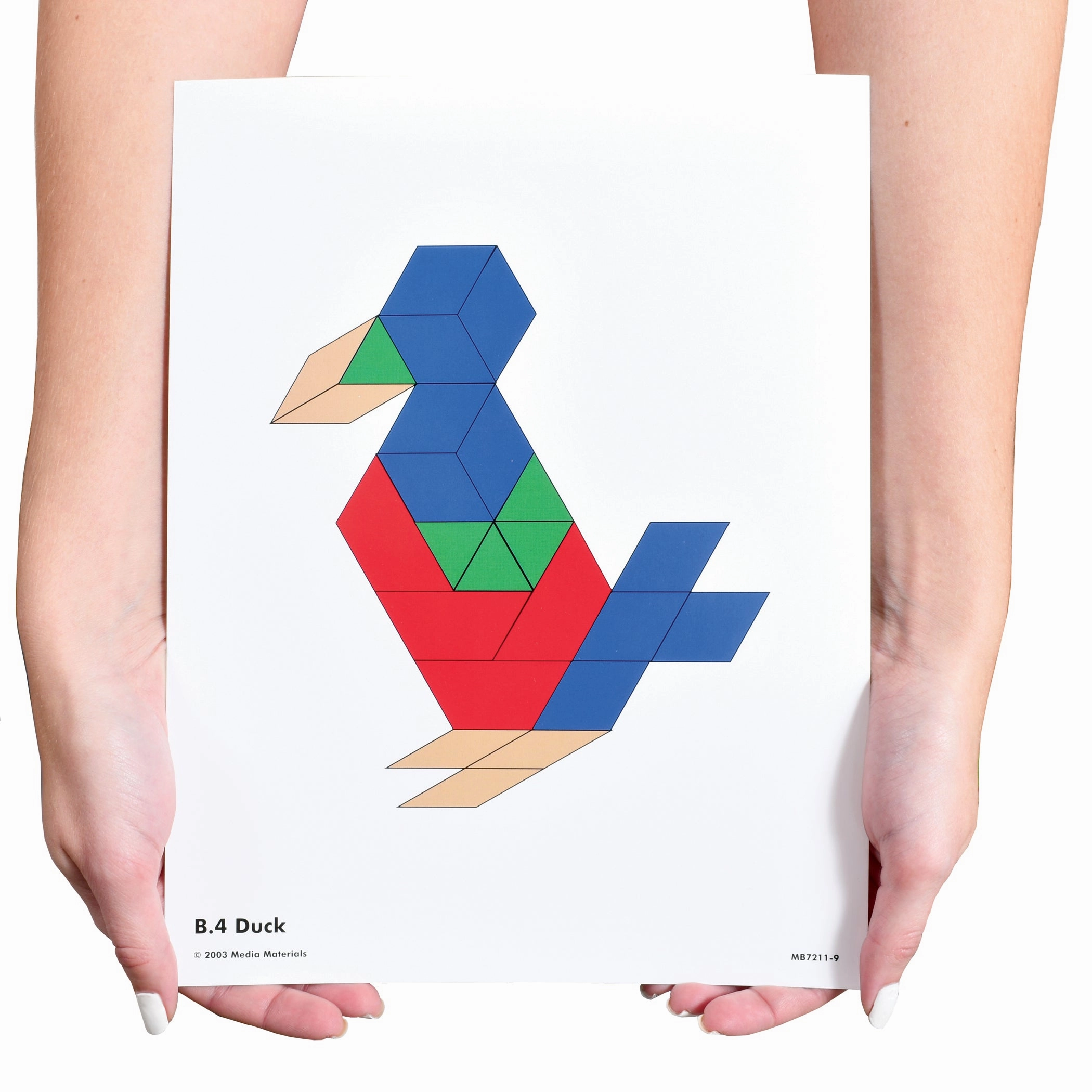 Learning Advantage Fun Geometry Pattern Block Activity Cards - Set of 60