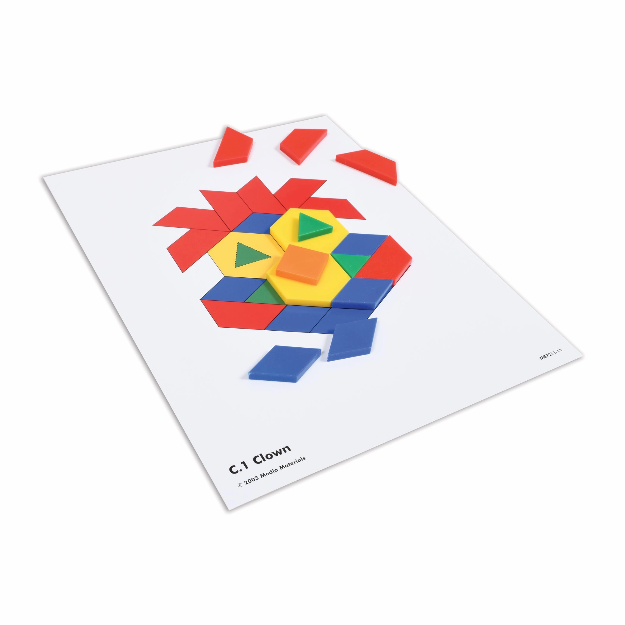 Learning Advantage Fun Geometry Pattern Block Activity Cards - Set of 60