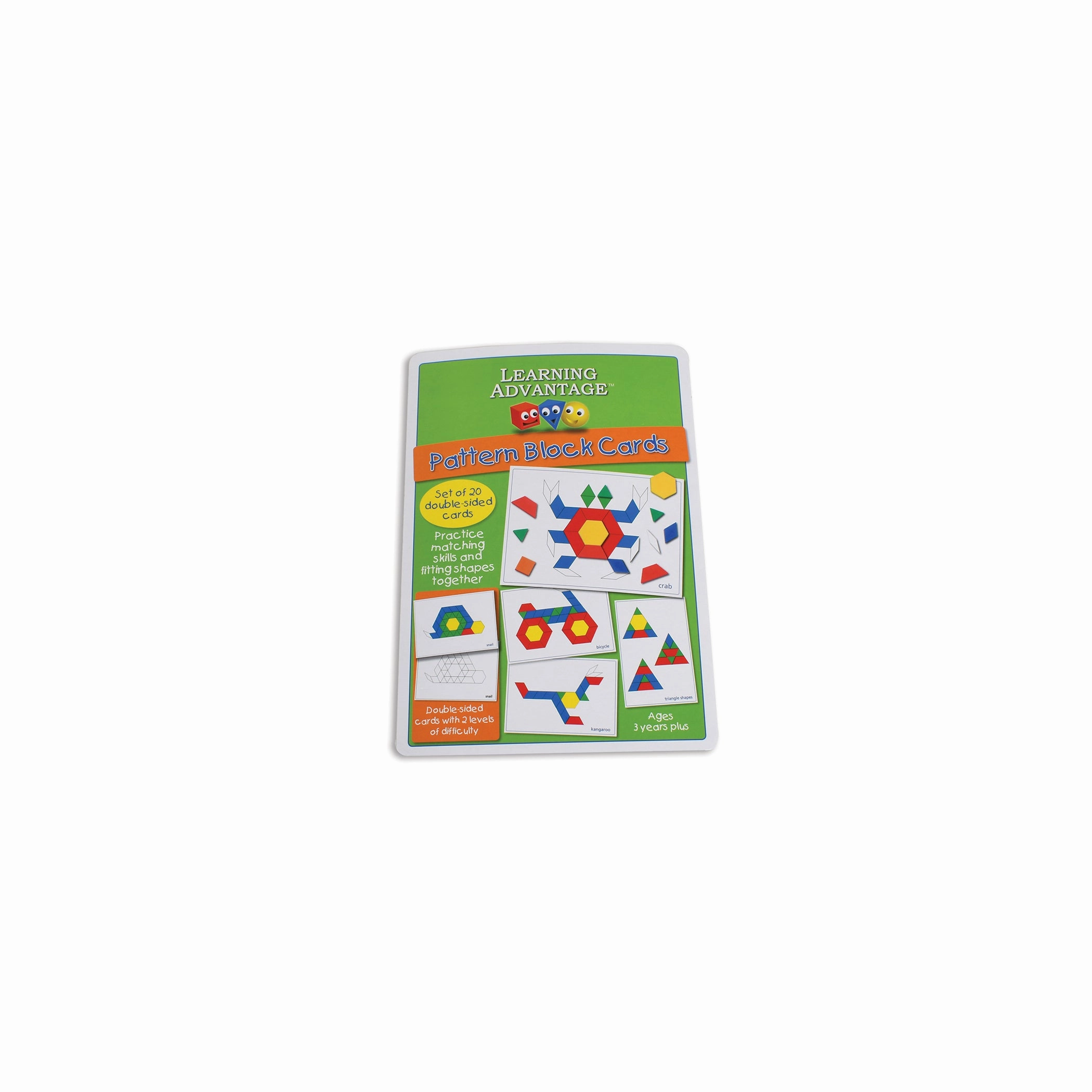 Learning Advantage Geometric Pattern Block Cards - 20 Double-Sided Activity Cards
