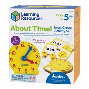 Learning Resources About Time! - Classroom Clock Set for Time-Telling Skills