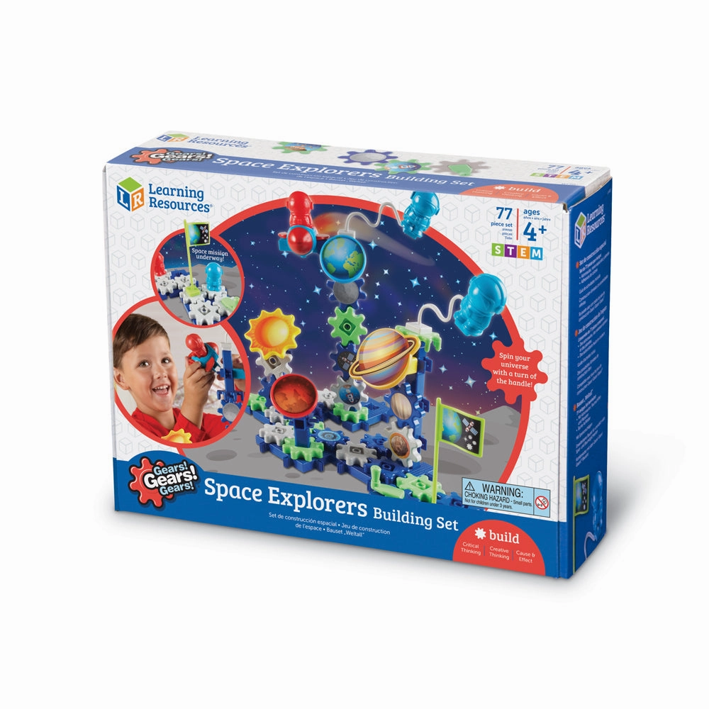 Learning Resources Gears! Gears! Gears! 80-Piece Space Explorers Building Set