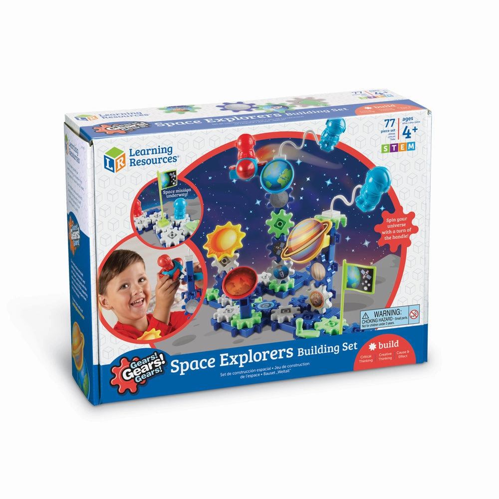 Learning Resources Gears! Gears! Gears! 80-Piece Space Explorers Building Set