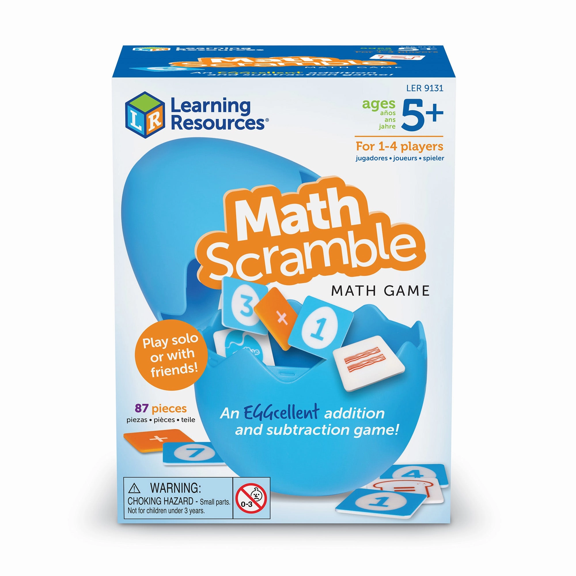Learning Resources Math Scramble - Fast-Paced Addition & Subtraction Game