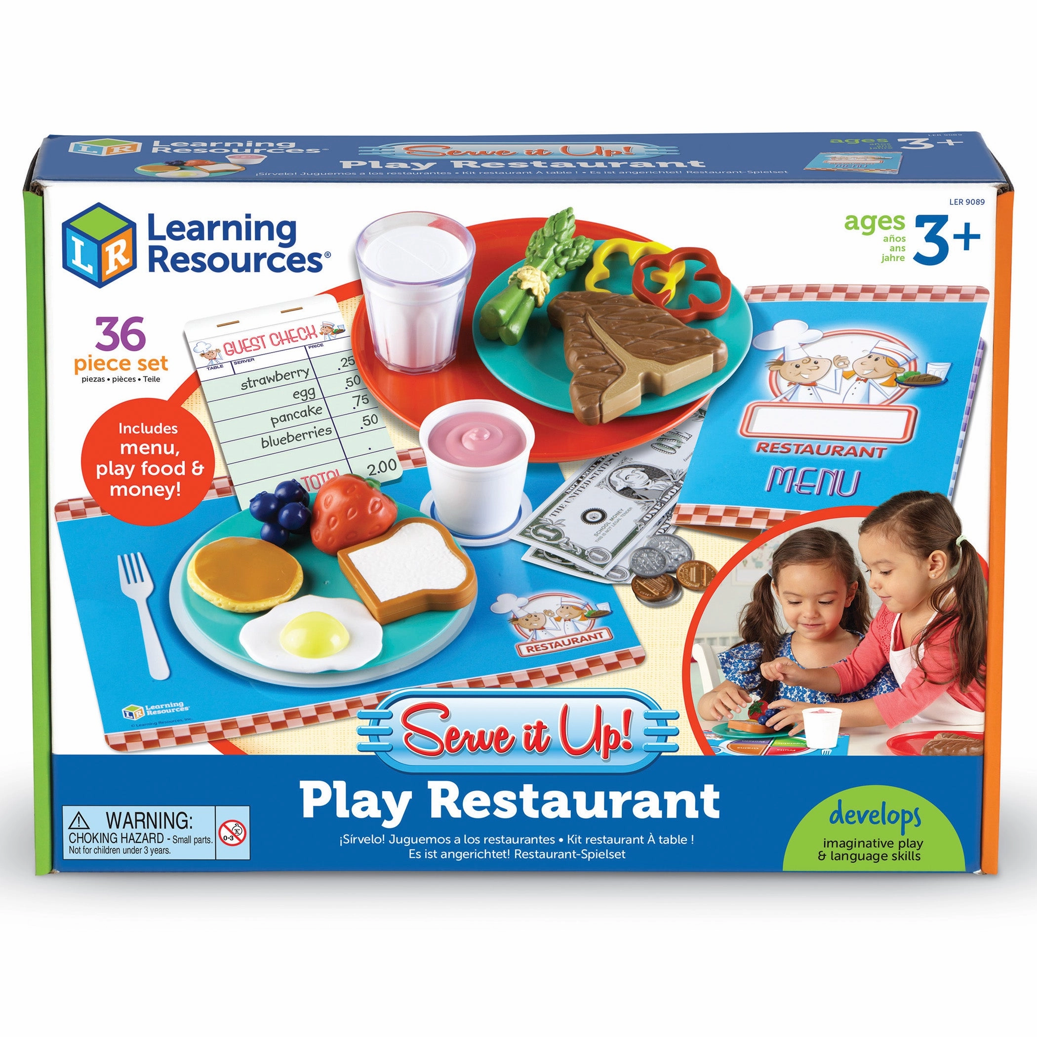 Learning Resources Serve It Up! Play Restaurant - Complete Pretend Playset