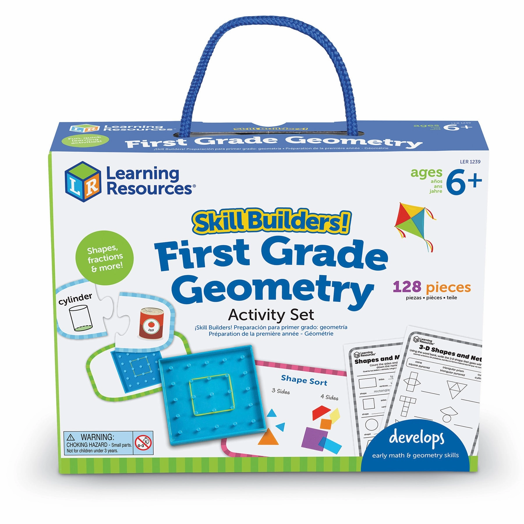 Learning Resources Skill Builders! 1st Grade Geometric Shapes - Math Mastery Set