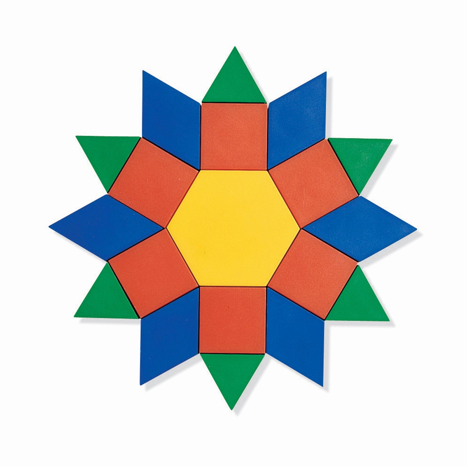 Learning Resources Wooden Pattern Blocks - Colorful Geometric Shapes - 250 Pieces