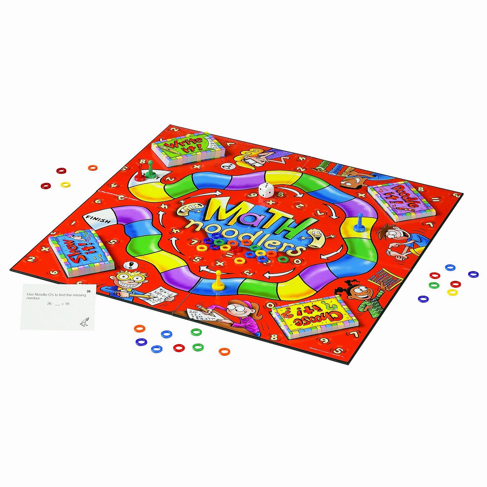 Learning Well Games Math Noodlers Game - Fun Math Challenges - Grades 2-3