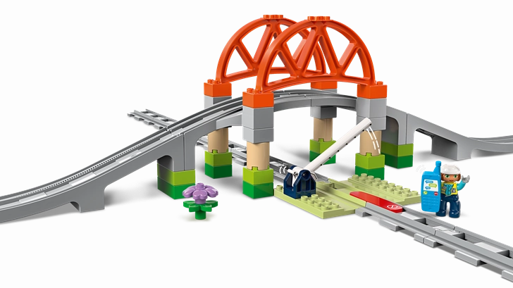 LEGO 10426 DUPLO Trains Train Bridge And Tracks Expansion Set