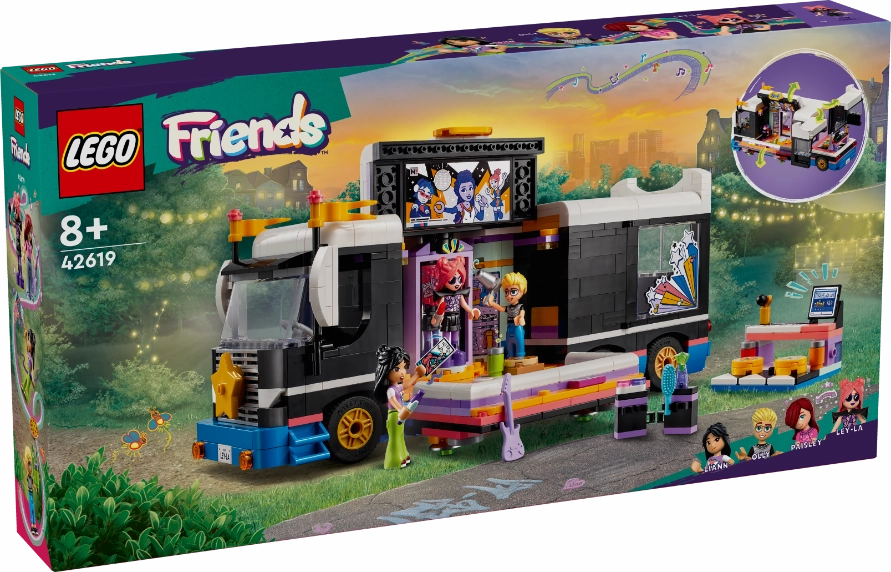 LEGO 42619 Friends Pop Star Music Tour Bus