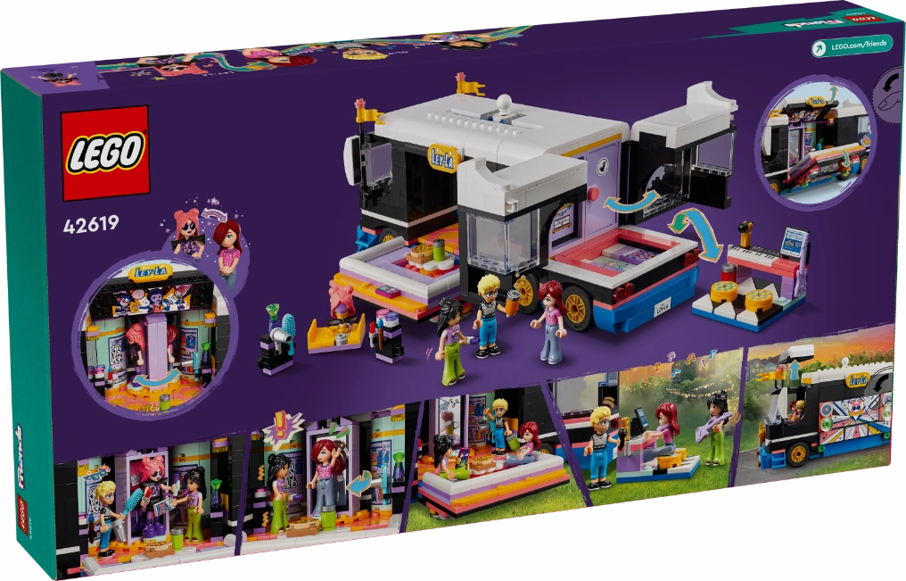 LEGO 42619 Friends Pop Star Music Tour Bus