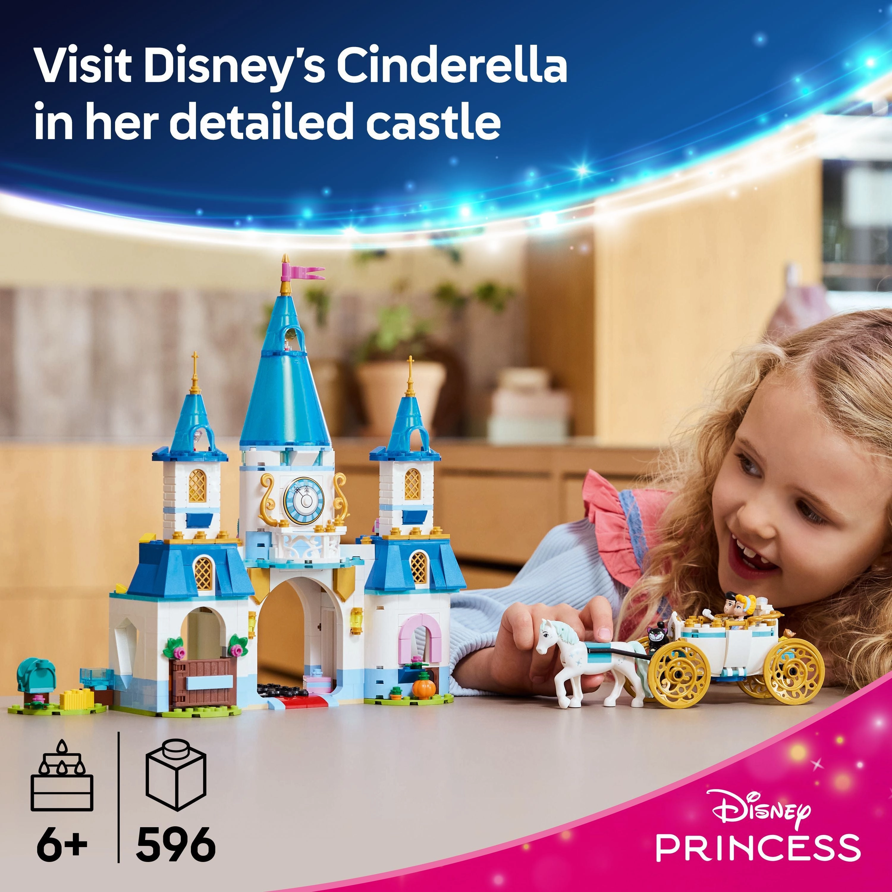 LEGO 43275 Disney Princess Cinderellas Castle & Horse Carriage