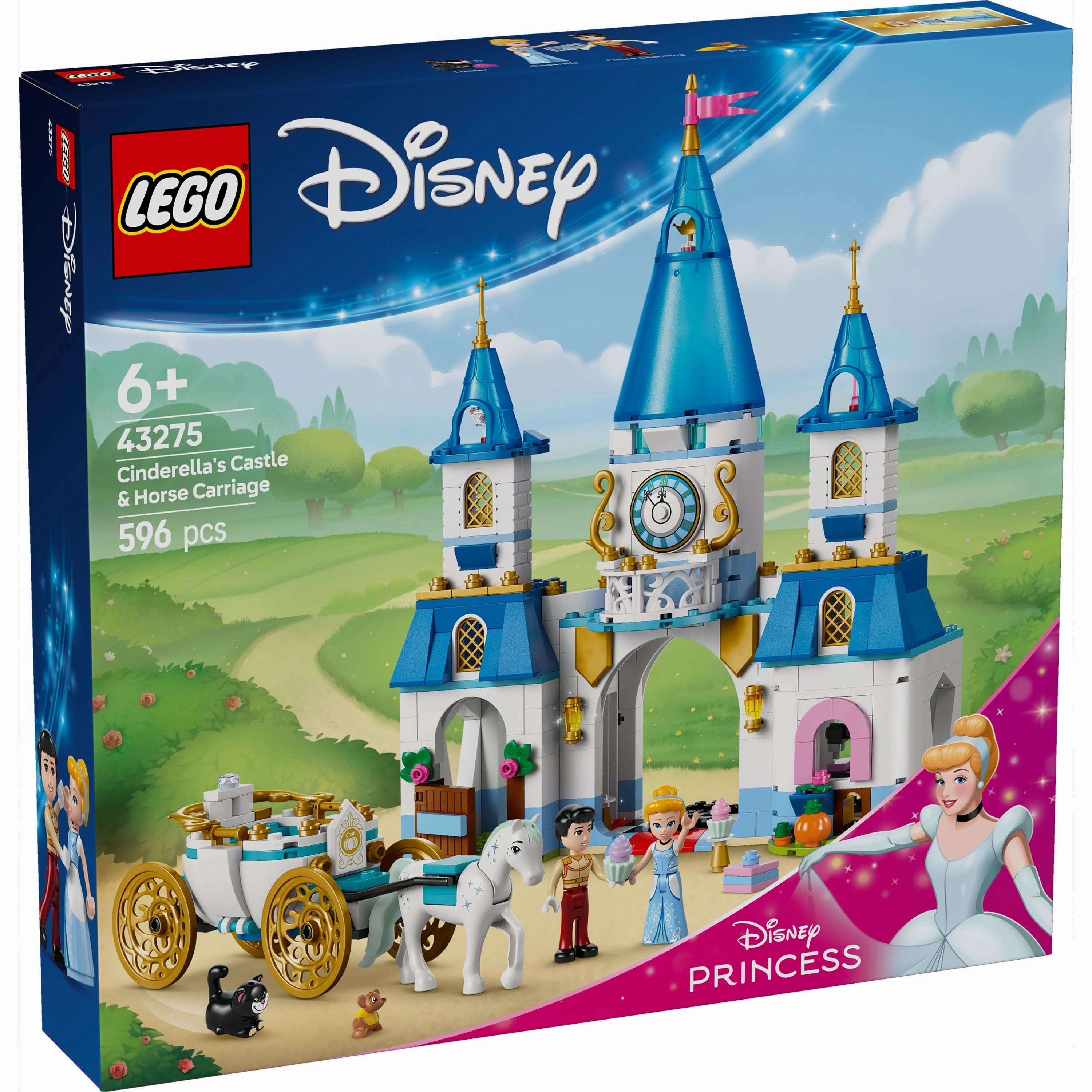LEGO 43275 Disney Princess Cinderellas Castle & Horse Carriage