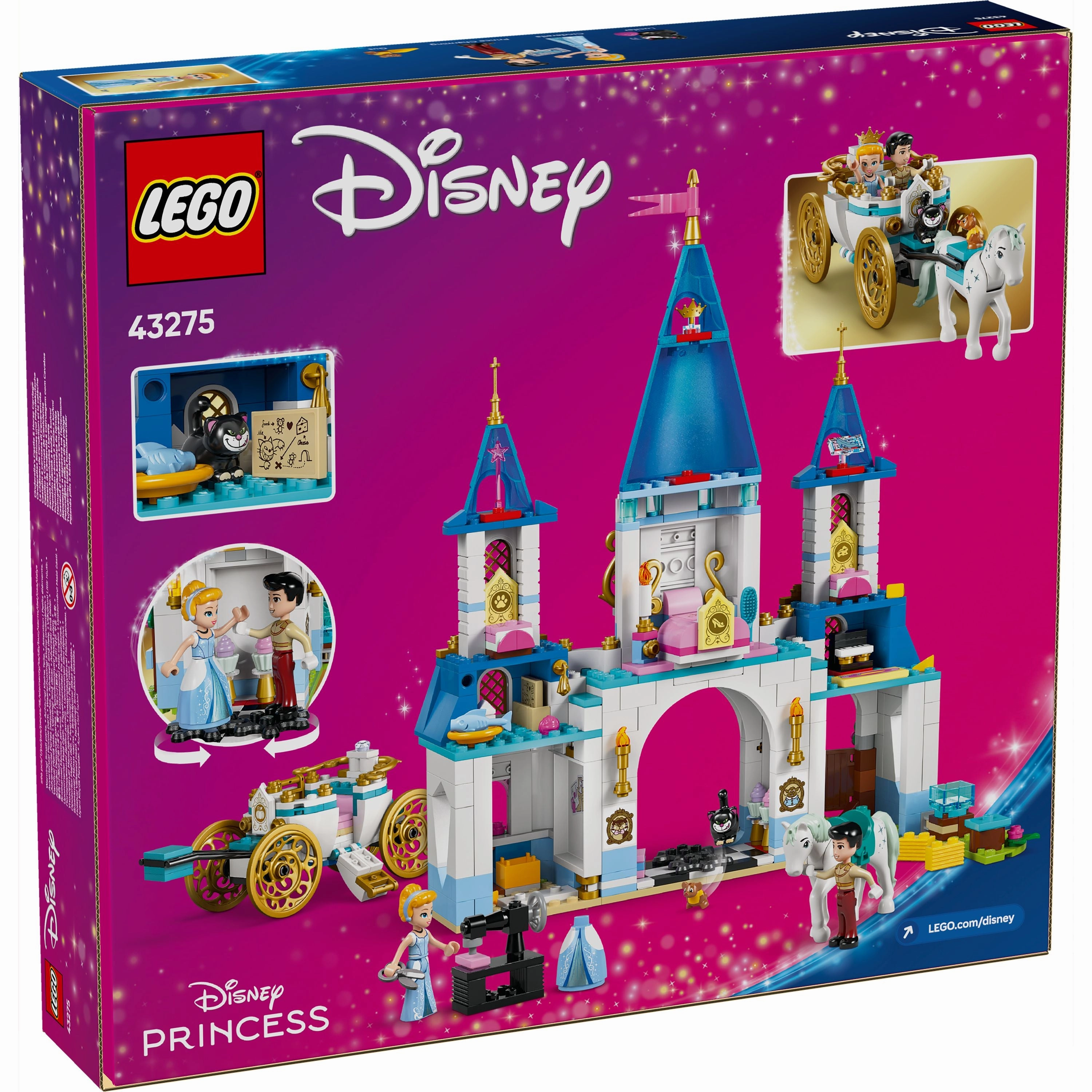 LEGO 43275 Disney Princess Cinderellas Castle & Horse Carriage