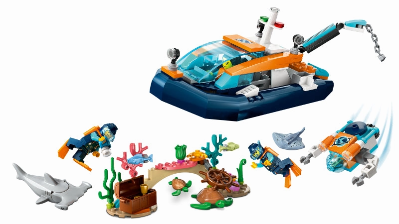 LEGO 60377 City Explorer Diving Boat