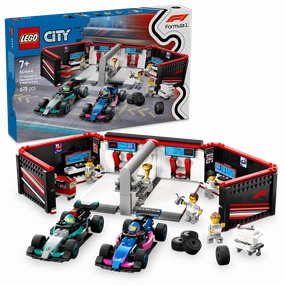 LEGO 60444 City F1 Garage & Mercedes-AMG & Alpine Cars