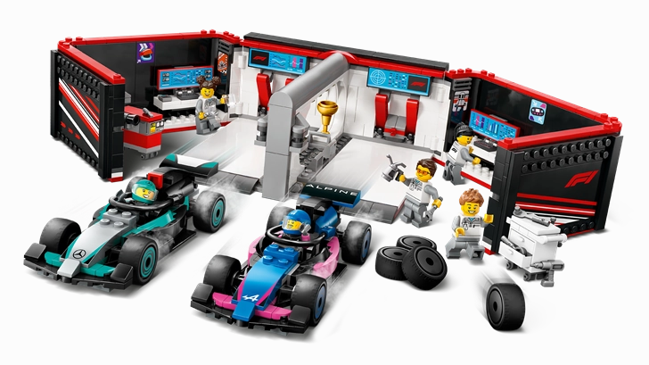 LEGO 60444 City F1 Garage & Mercedes-AMG & Alpine Cars