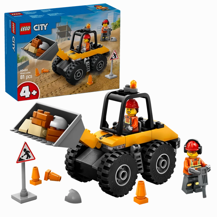 LEGO 60450 City Yellow Construction Wheel Loader