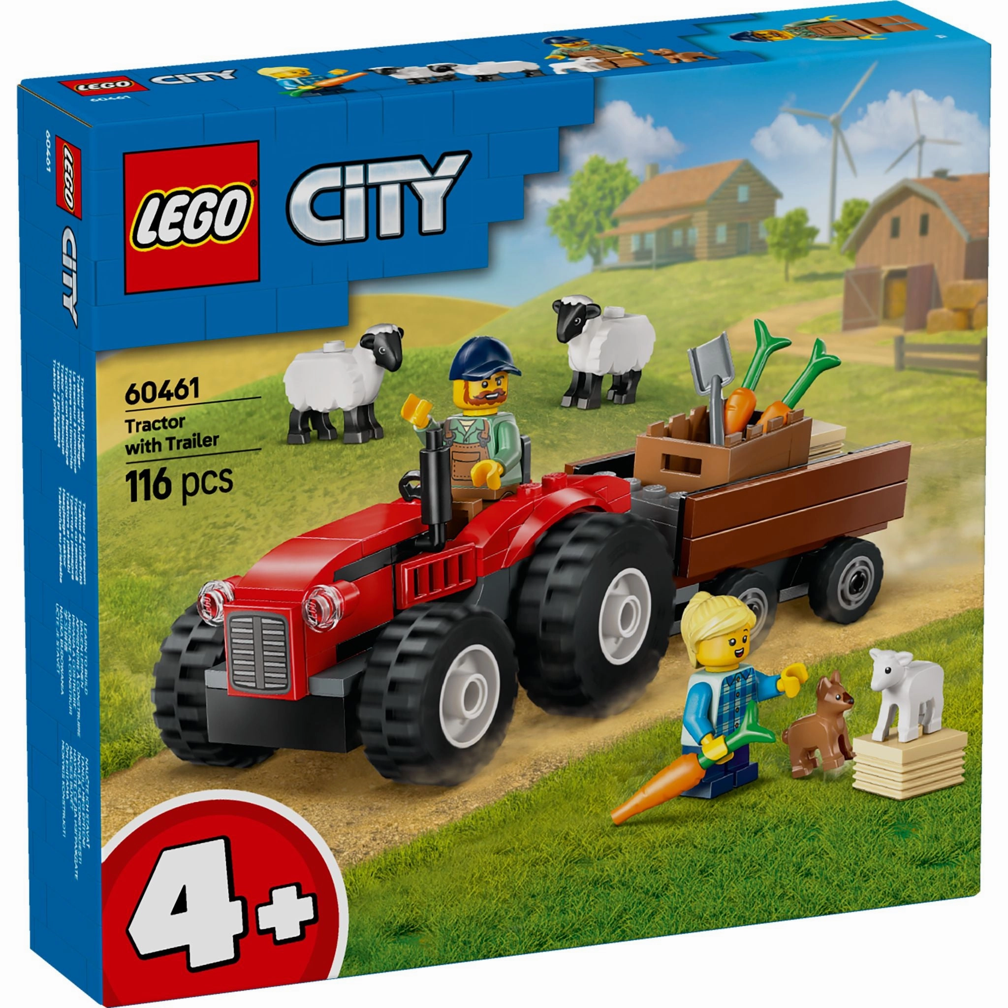 LEGO 60461 City Red Farm Tractor with Trailer & Sheep