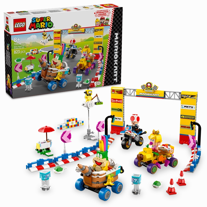 LEGO 72036 Super Mario Mario Kart  Baby Peach & Grand Prix Set