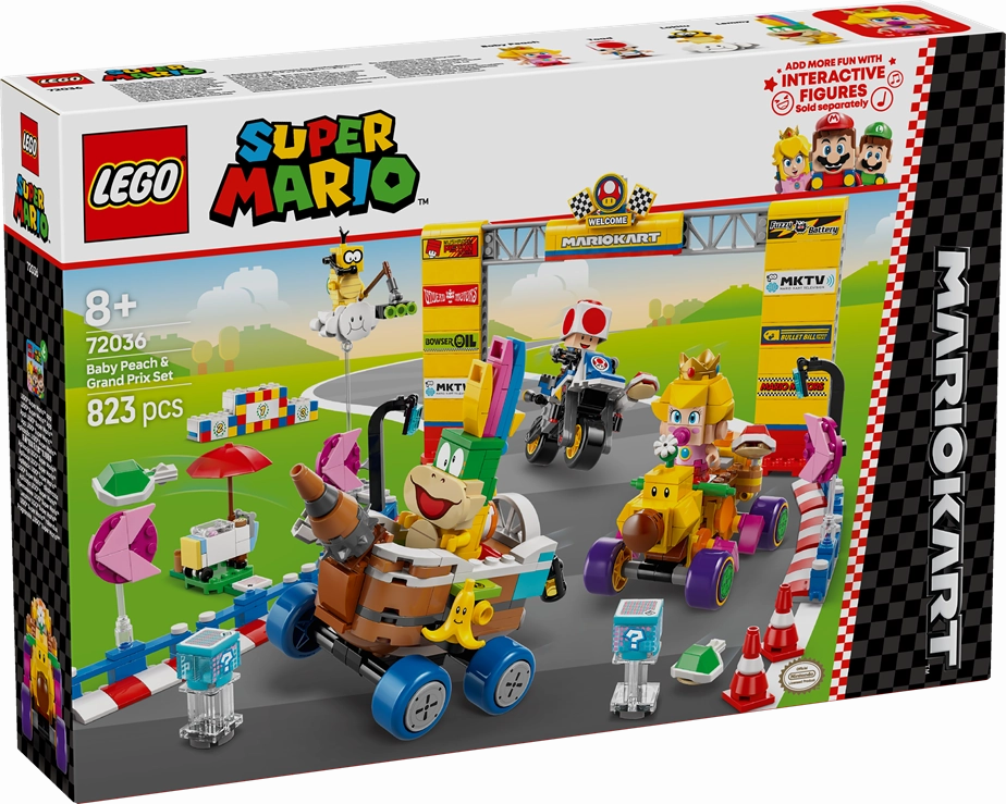 LEGO 72036 Super Mario Mario Kart  Baby Peach & Grand Prix Set