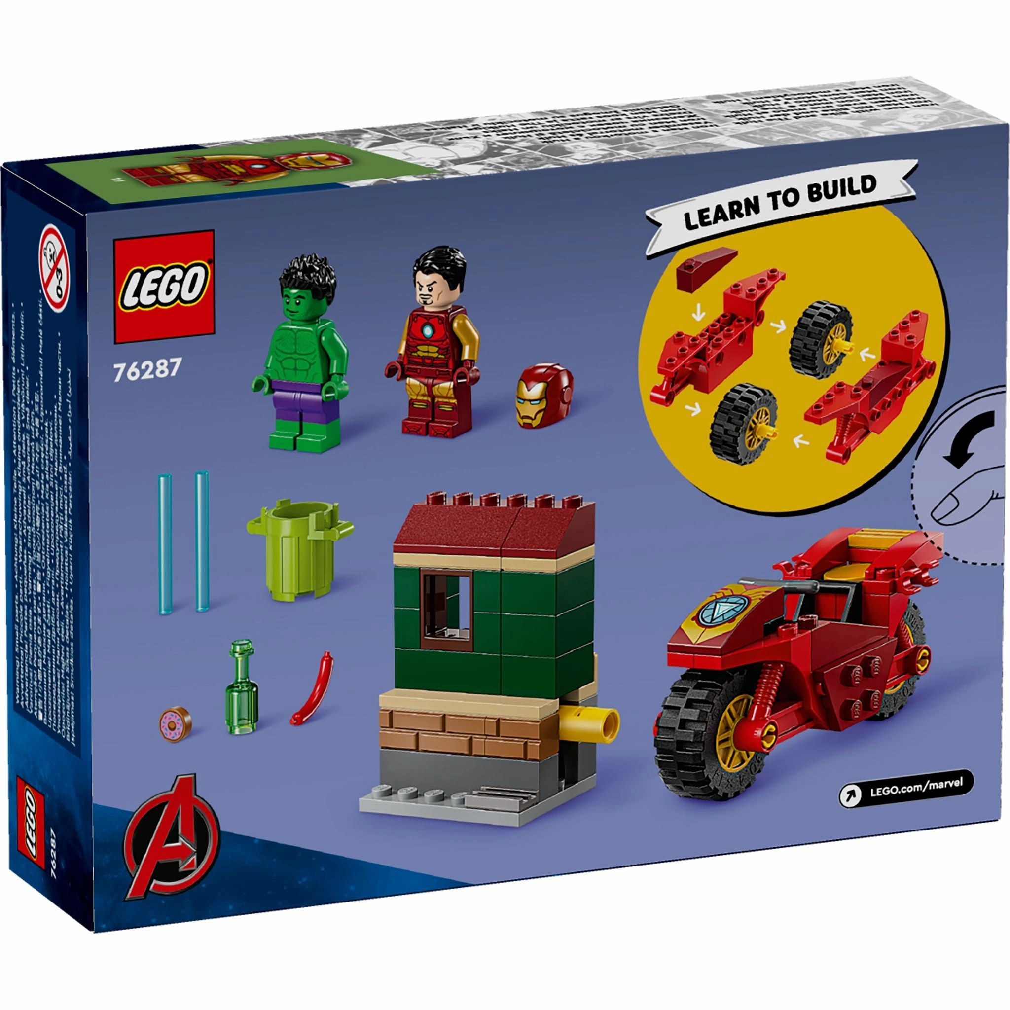 LEGO 76287 Marvel Super Heroes Iron Man With Bike And The Hulk